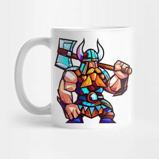 Stained Glass Viking. Mug